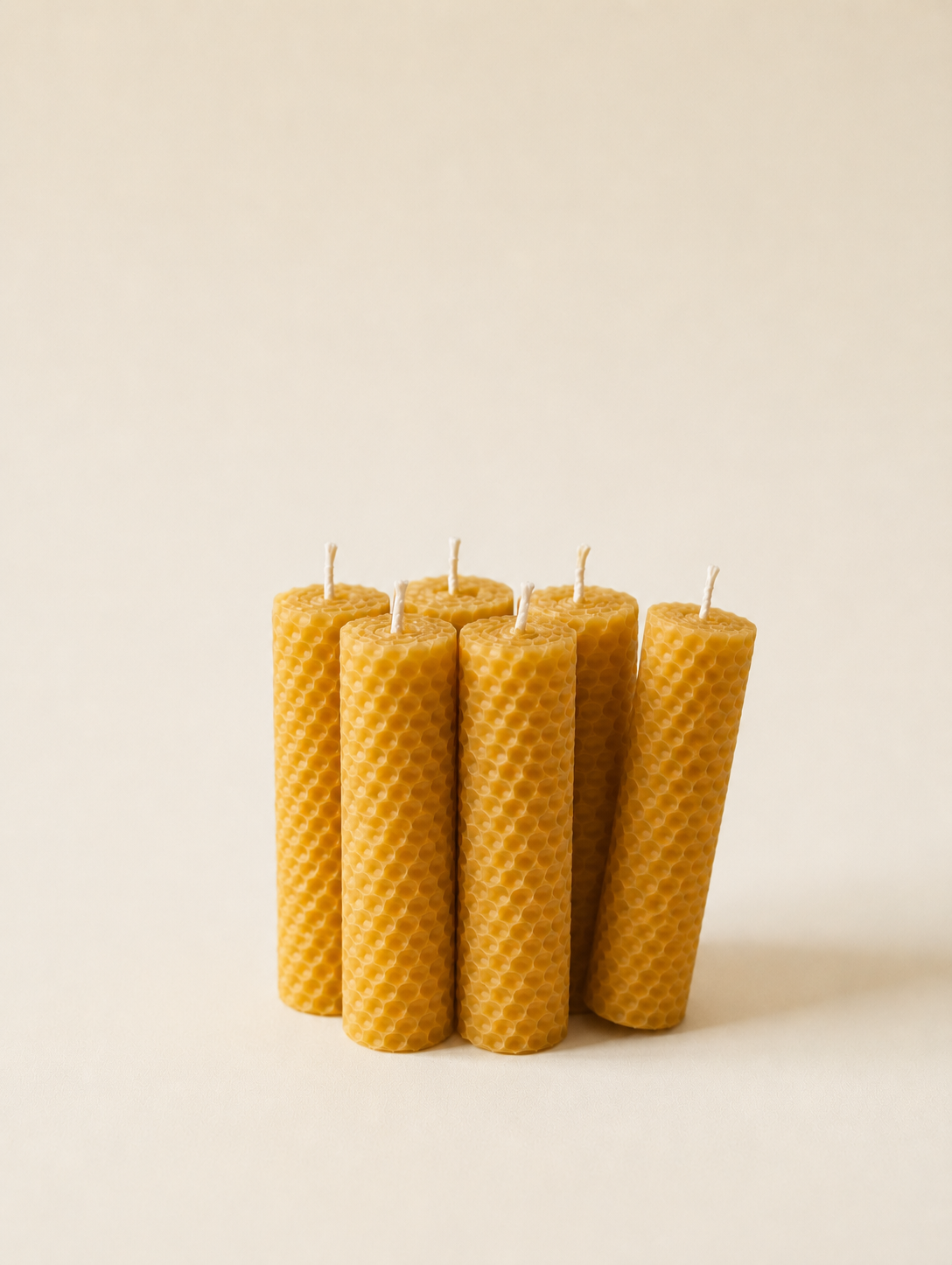 6 Velitas de Miel (10 cm)
