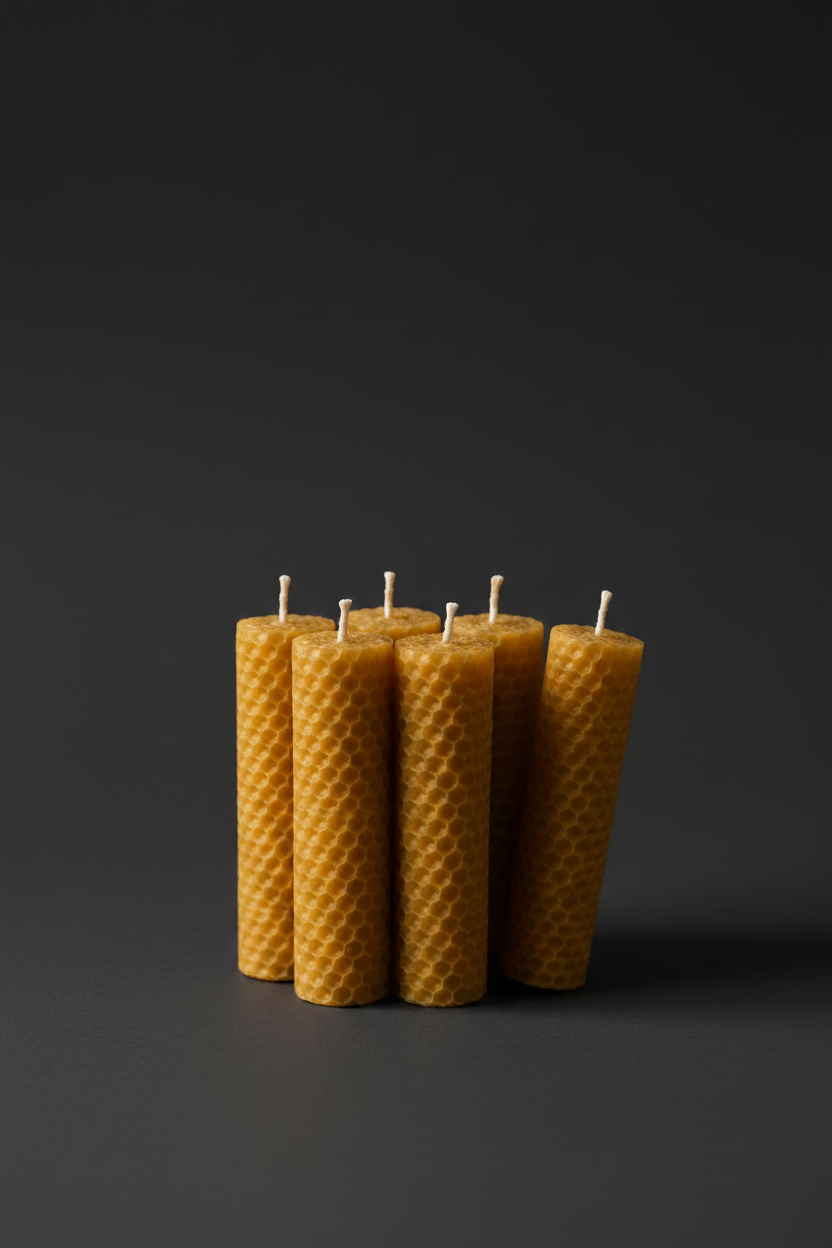 6 Velitas de Miel (10 cm)